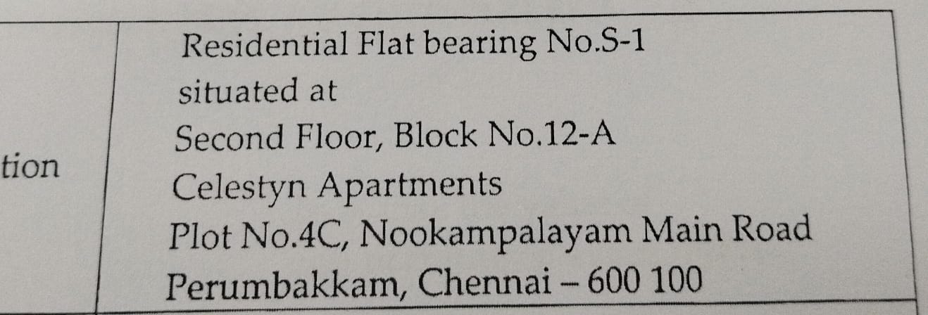 Flat for Sale in Perumbakkam, Chennai — photo 1