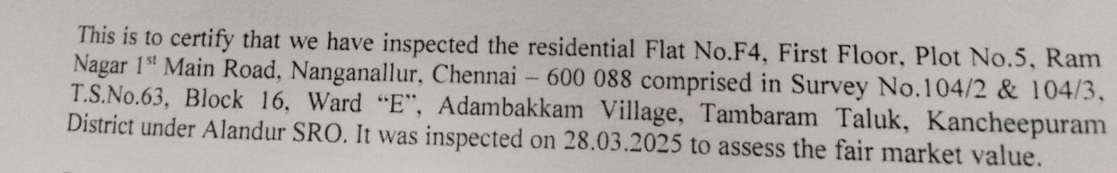 Flat for Sale in Nanganallur, Chennai — photo 1