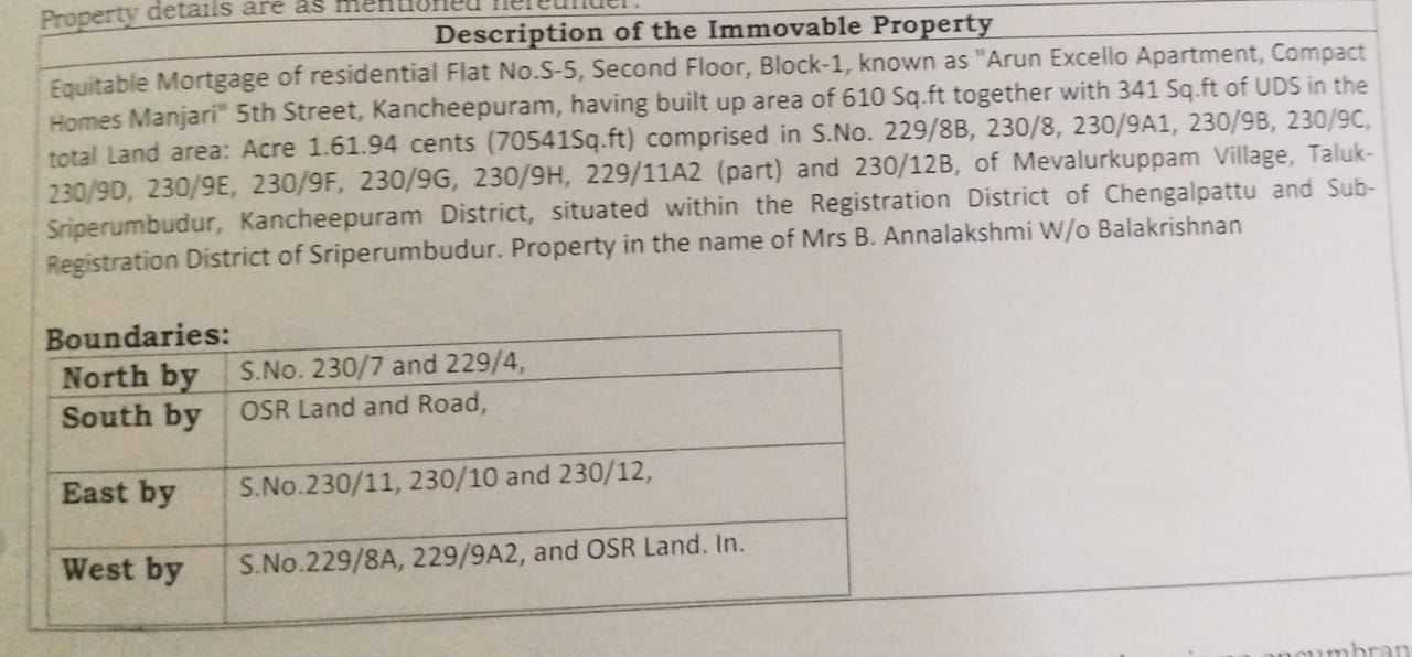 Flat for Sale in Mevalurkuppam, Chennai — photo 1