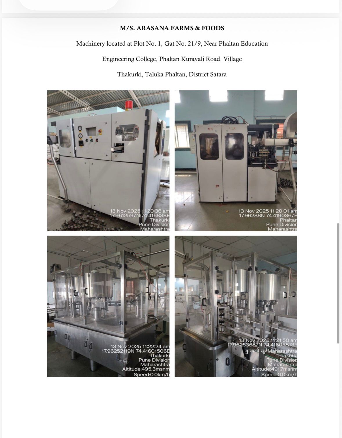 Plant and Machinery for Sale in Thakuraki Taluka, Phaltan, Dist Satara Pin-415523, Kolki — photo 1