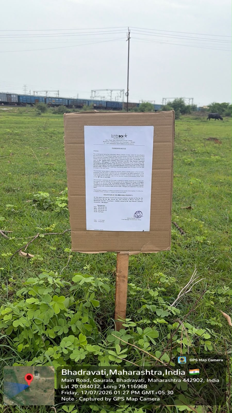 1936.8 square feet Plot for sale in BHADRAVATI Bhadravati MIDC