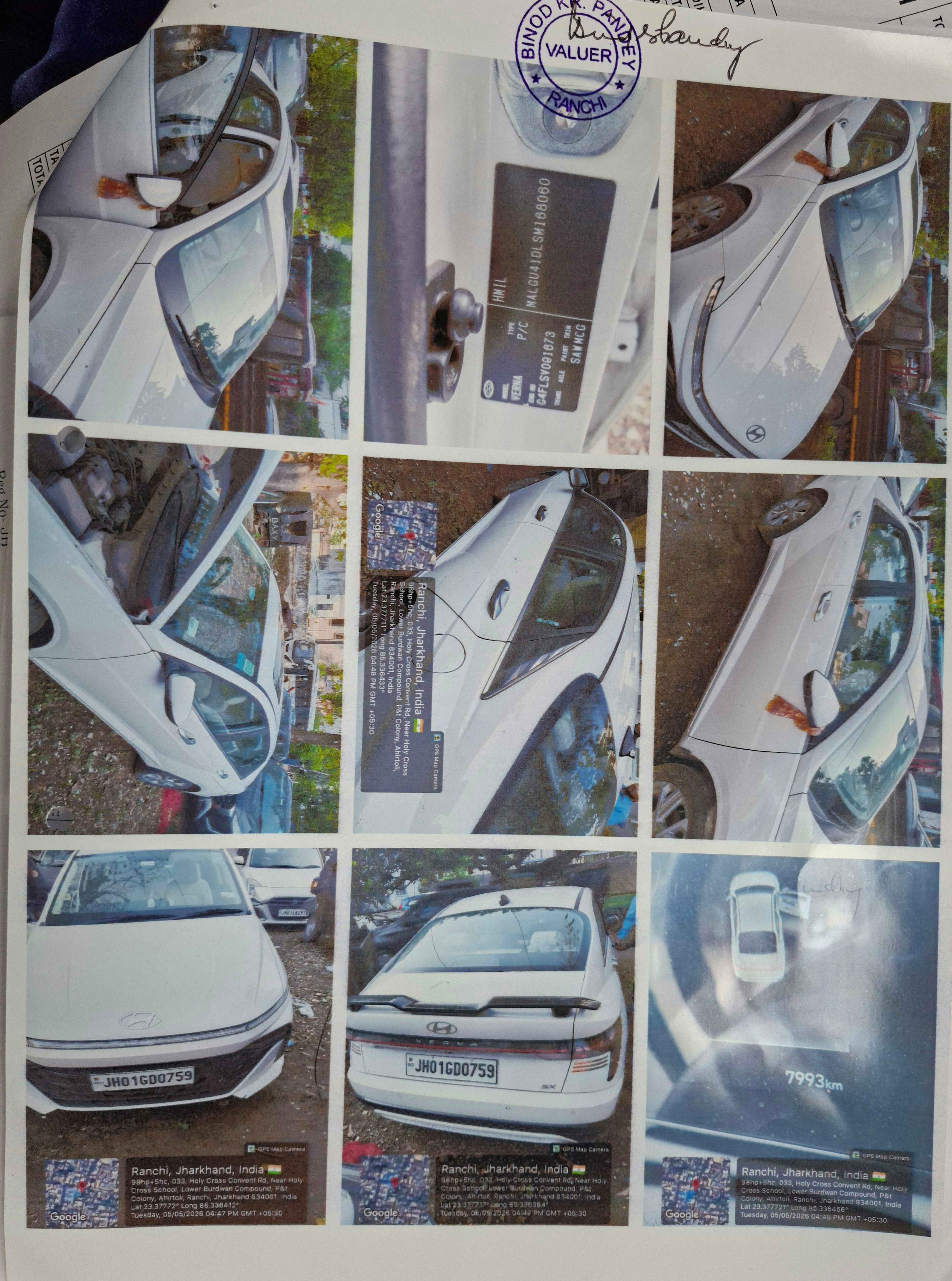 2025 Hyundai Verna SX 1.5 MPi MT Sedan 7993 km 1 year for sale in SBI COLONY Ranchi — photo 4