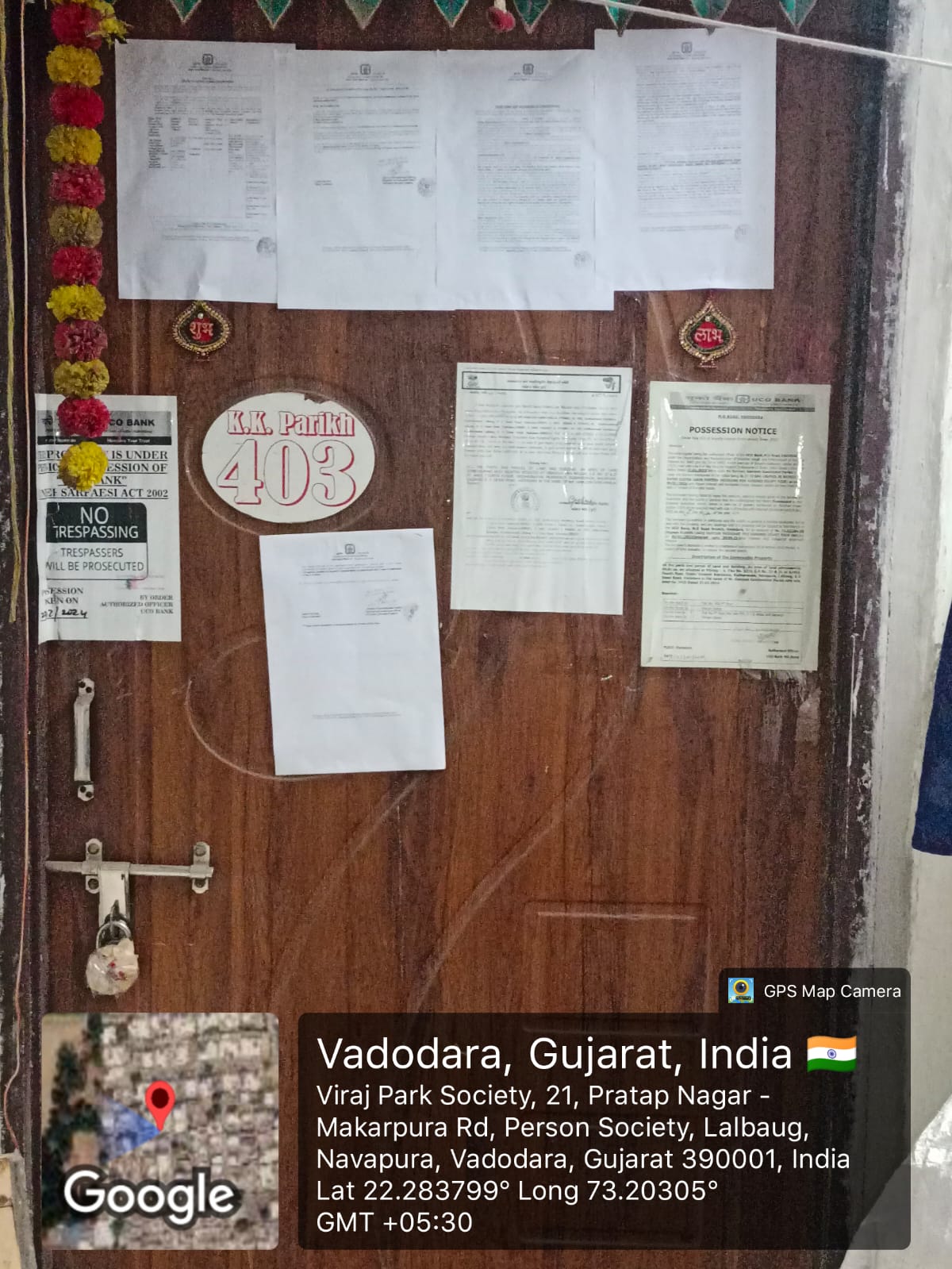 26.25 square meter Flat for sale in Flat No A 403 Fourth Floor “Siddhi Vinayak Residency”, Goya Gate, Kumbharwada, Pratapnagar Lalbaugh  Vadodara — photo 2