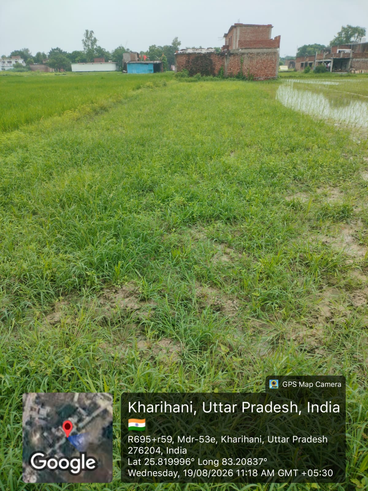 An of land measuring 100 kari or 405 sq. ft.  for sale in situated at village & Post Kharihani, pargana- Belahabas, Tehsil Mehnagar, District- Azamgarh. Mehnagar — photo 1