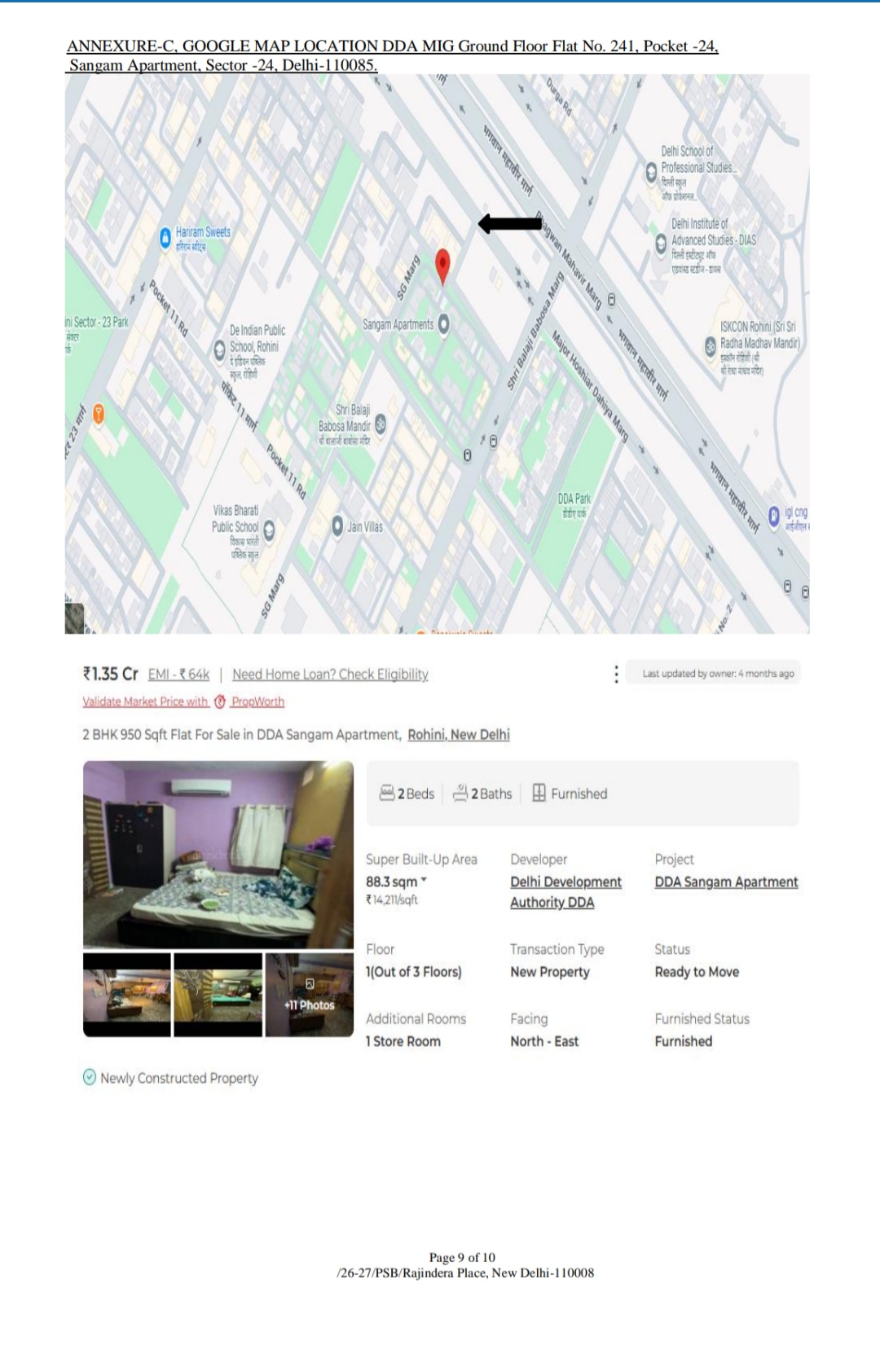 679 square feet Flat for sale in SECTOR 24 ROHINI, NEW DELHI 110085 New Delhi — photo 2