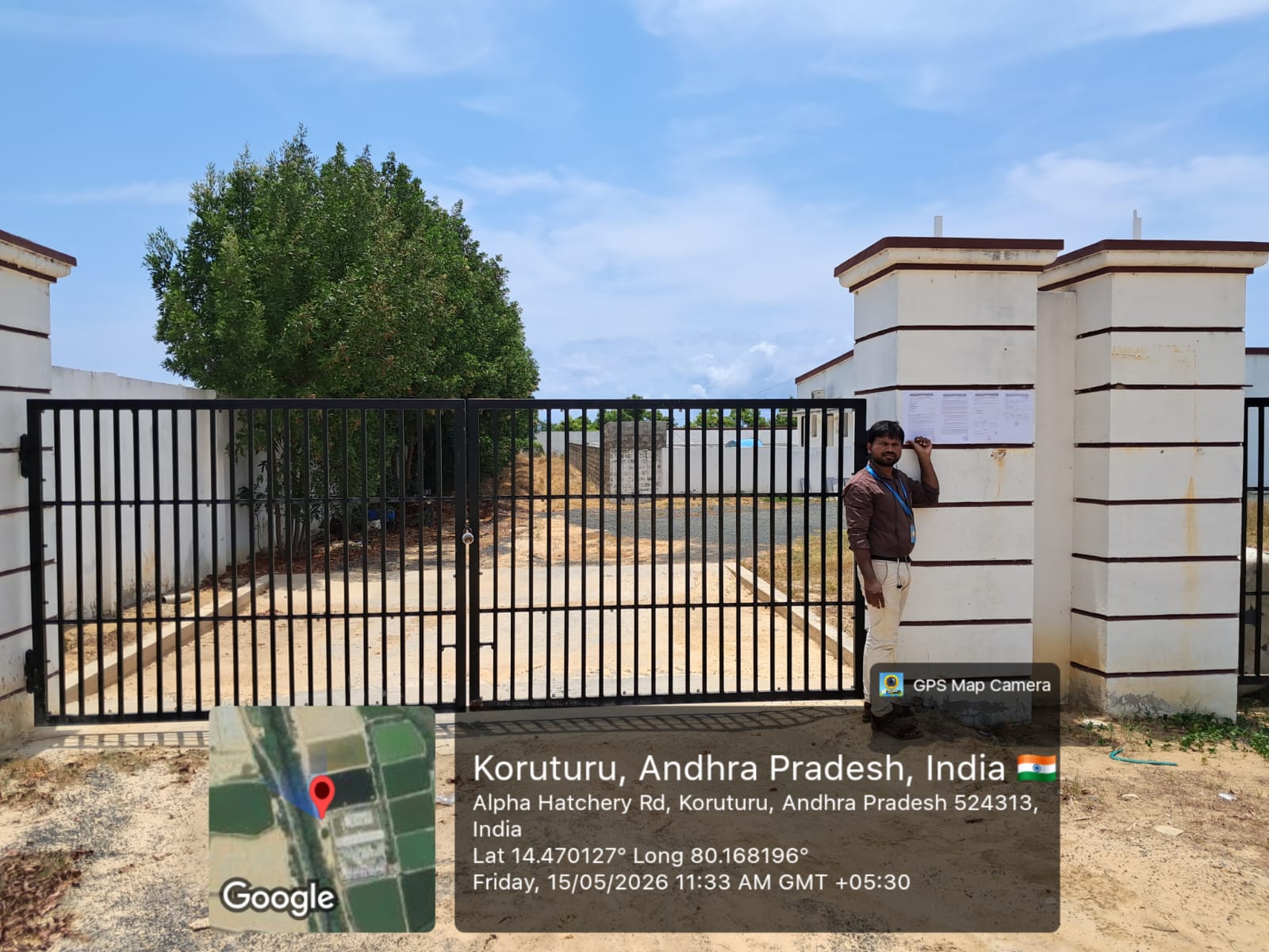 Industrial Plot with Factory Building for sale in Indukurpet Mandal, Koruturu  Panchayathi Village, Nellore District  Gangapatnam — photo 2