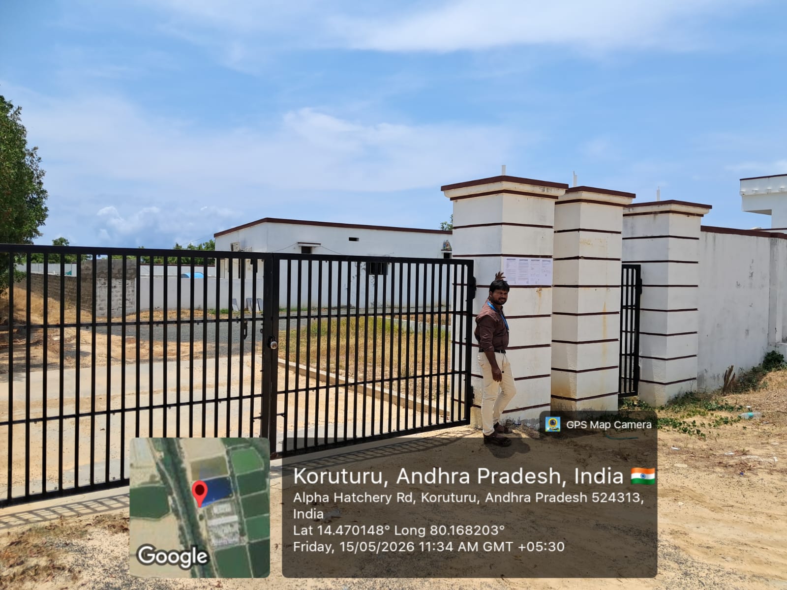 Industrial Plot with Factory Building for sale in Indukurpet Mandal, Koruturu  Panchayathi Village, Nellore District  Gangapatnam — photo 1