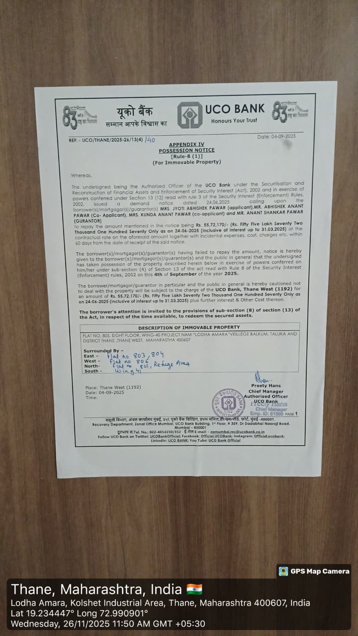 438 square feet Flat for sale in LODHA AMARA KOLSHET ROAD BALKUM Thane — photo 7