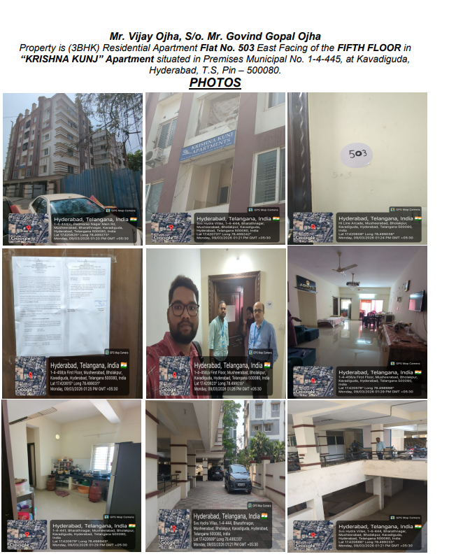 2 BHK Flat for sale in KRISHNA KUNJ APARTMENTS, KAVADIGUDA Hyderabad — photo 1