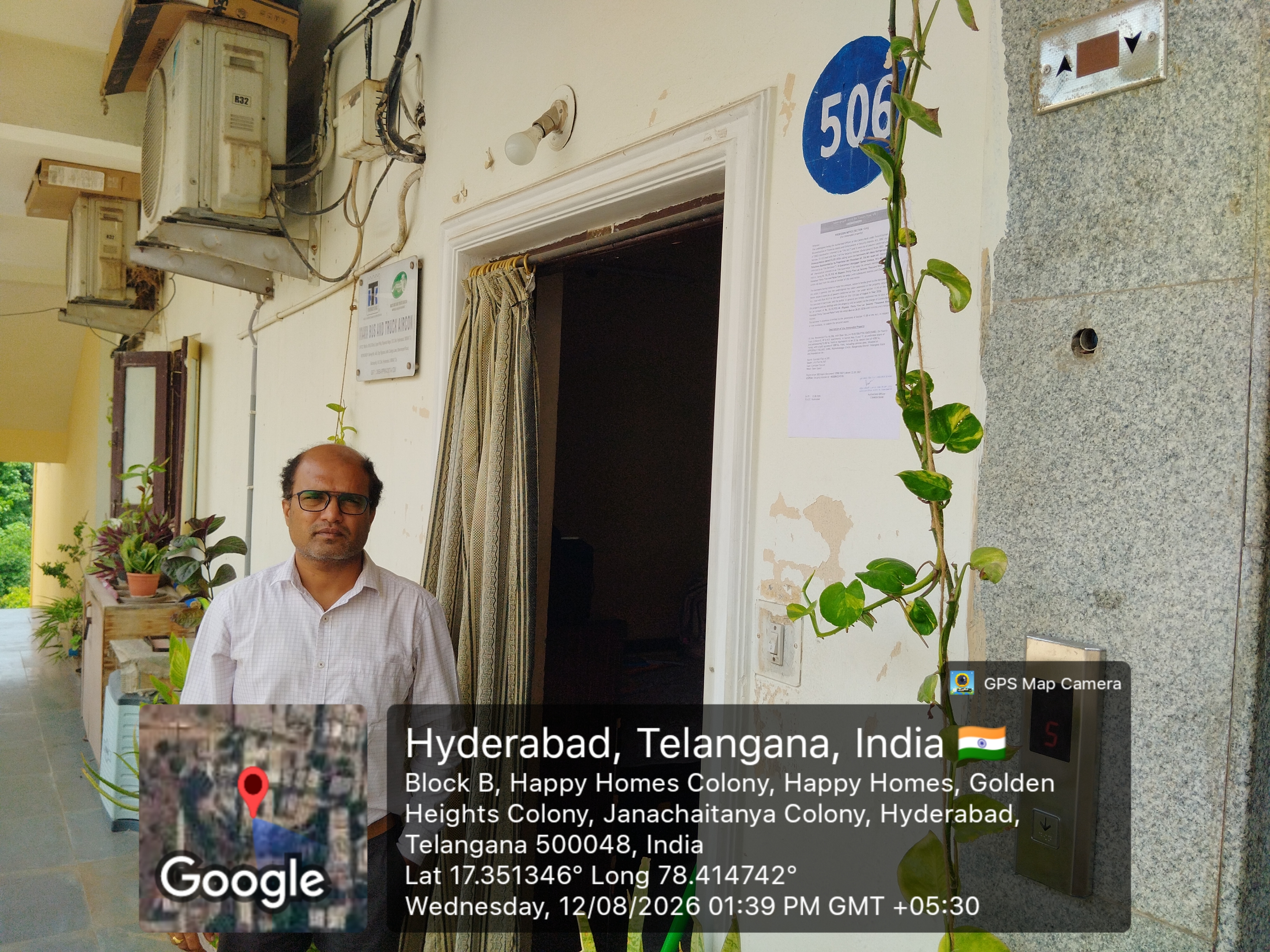1008 square feet Flat for sale in FLAT NO.506, BNR APARTMENT, B- BLOCK UPPARPALLY, RAJENDRANAGAR TELANGANA- 500048 Hyderabad