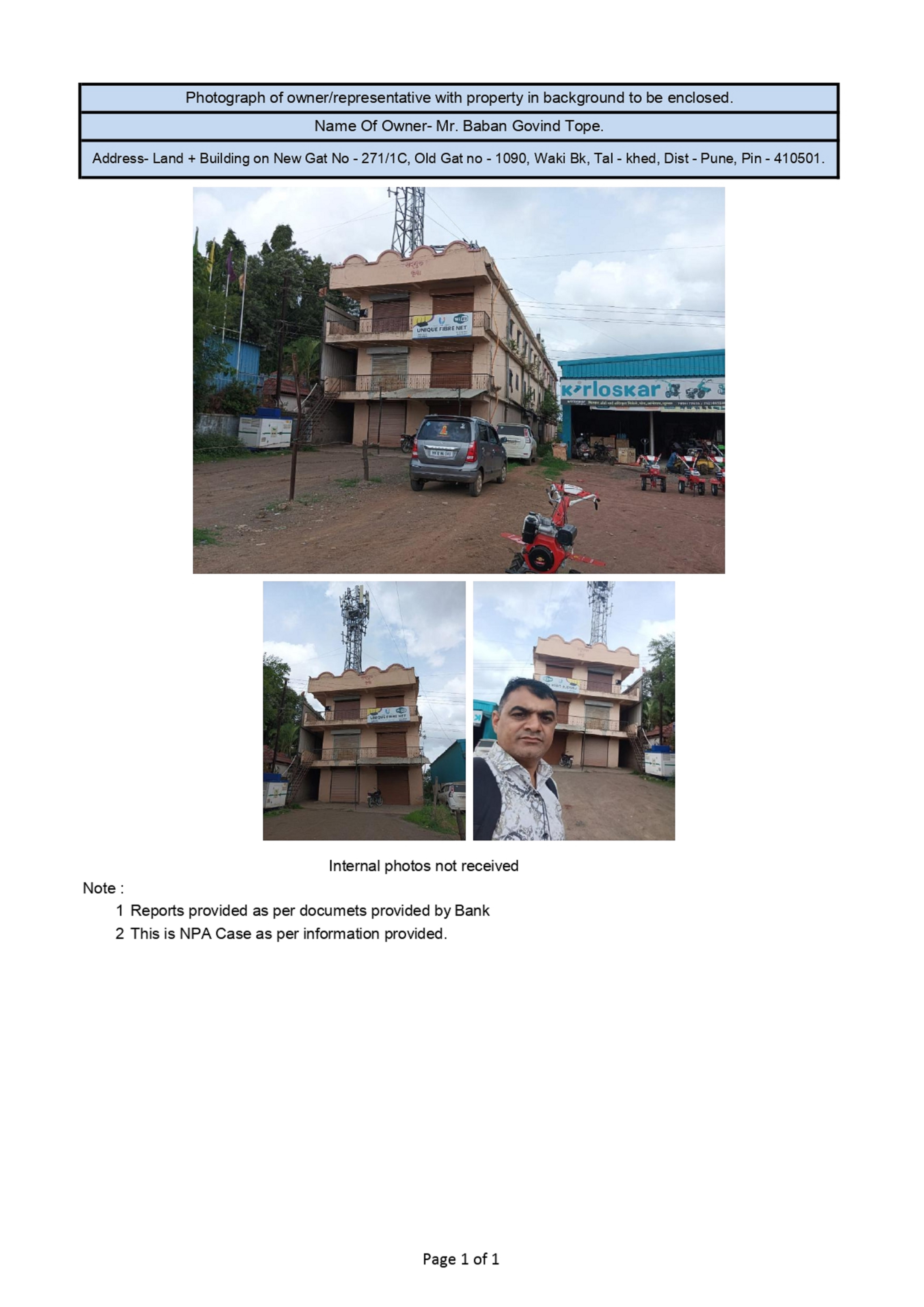 Shops for sale in Santoshnagar,Village-Waki Bk, Tal-Khed Dist-Pune-410501 Pune