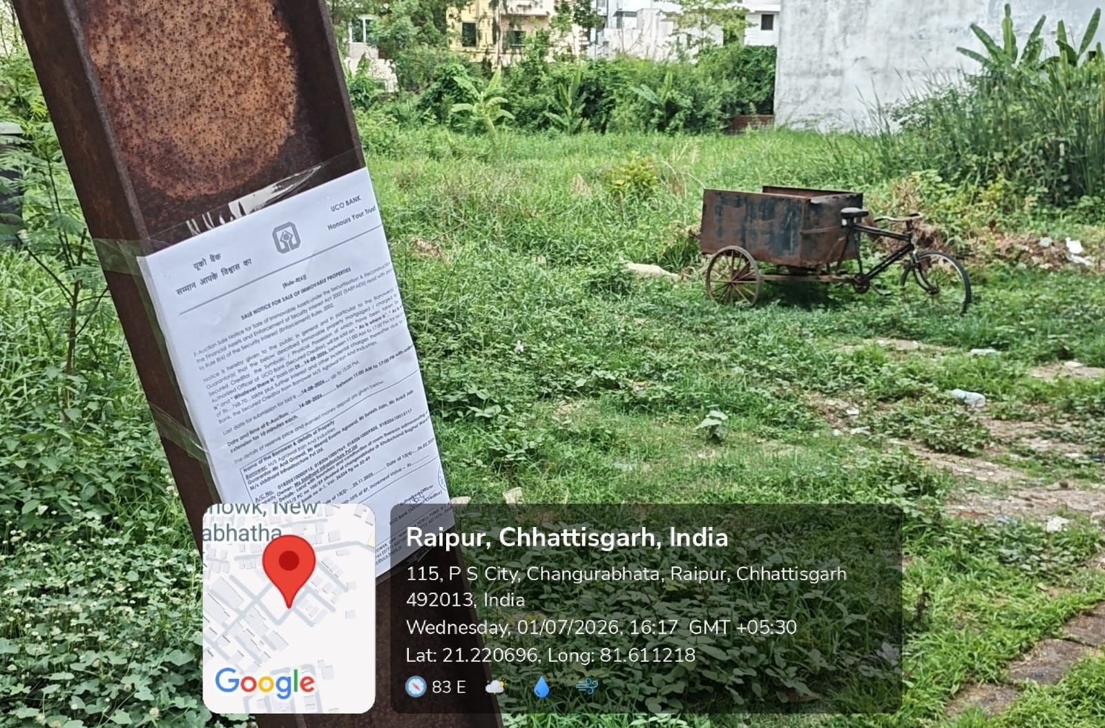 15876 square feet Plot for sale in P S CITY CHANGORA BHATA Raipur — photo 1