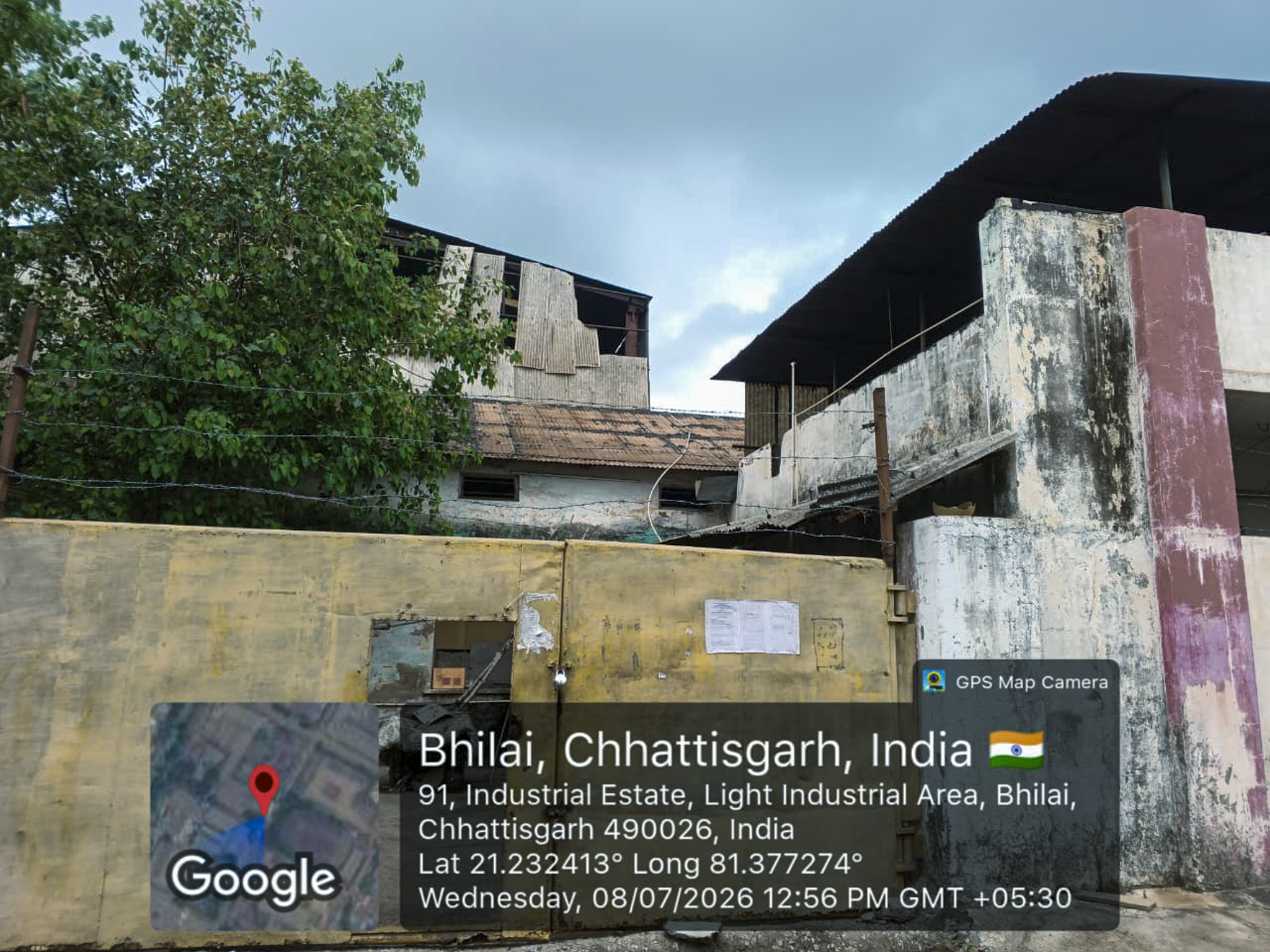 12784 square feet Industrial Plot with Factory Building for sale in Bhilai — photo 12