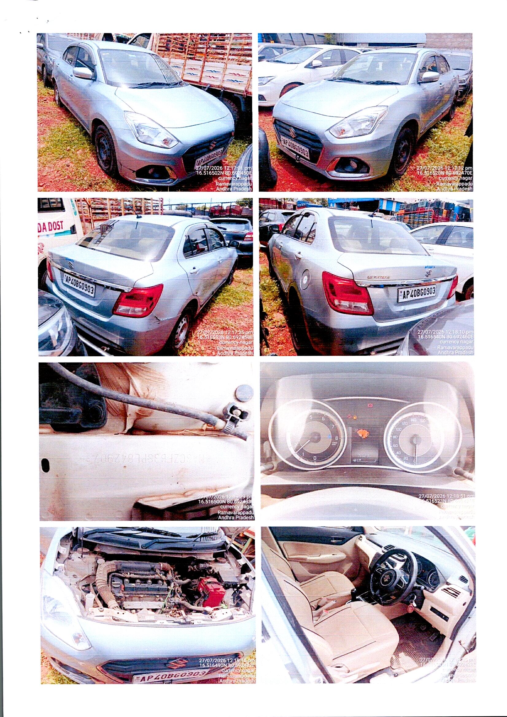 2023 Maruti Suzuki Tour S (Dzire) Petrol Compact sedan 75523 km 2 years for sale in VENKAT STOCK YARD Vijayawada — photo 3