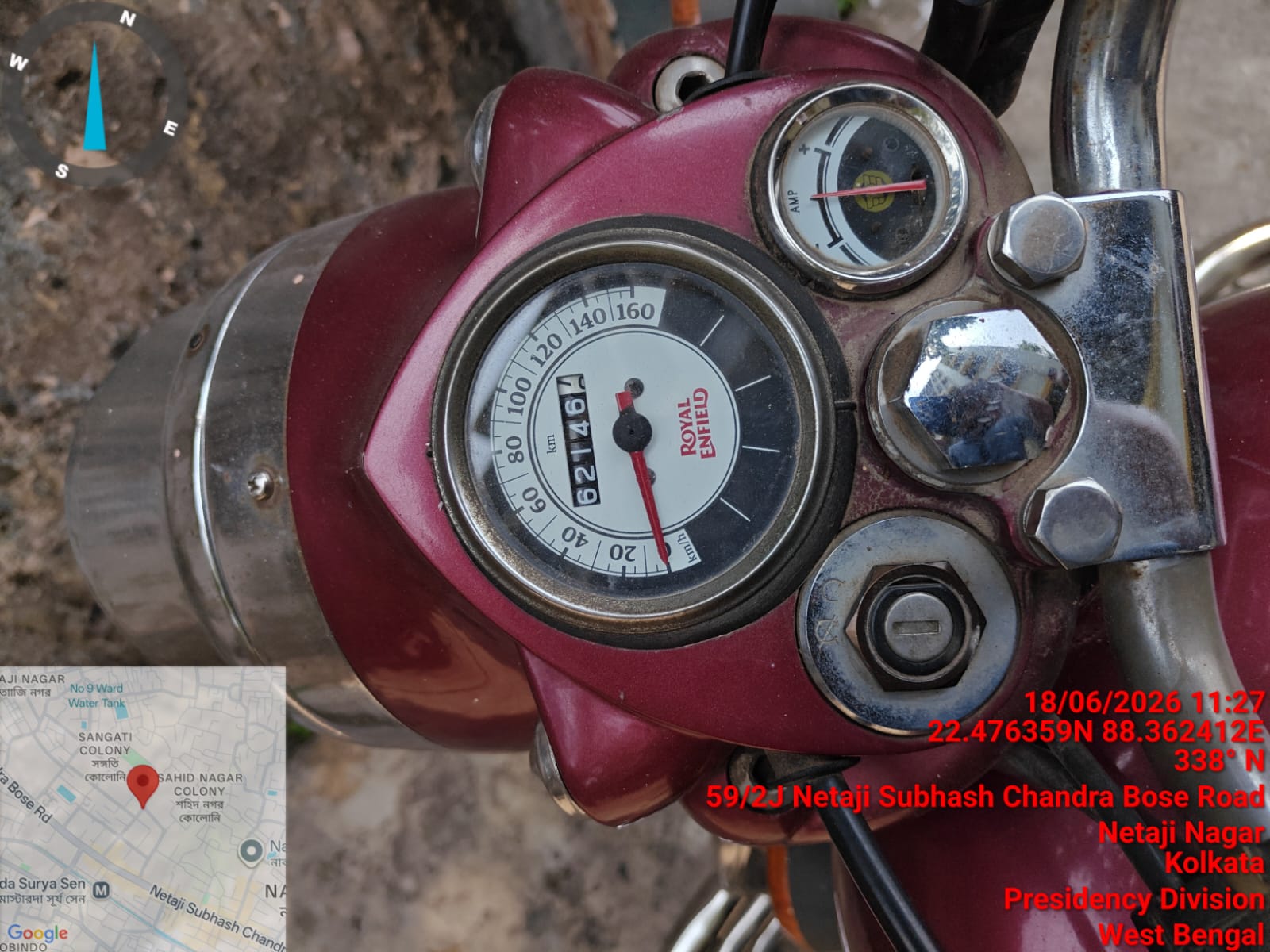 2015 Royal Enfield Classic 350 Dark Motorcycle 62146 km 11 years for sale in Shantikunj Bansdroni Kolkata — photo 3