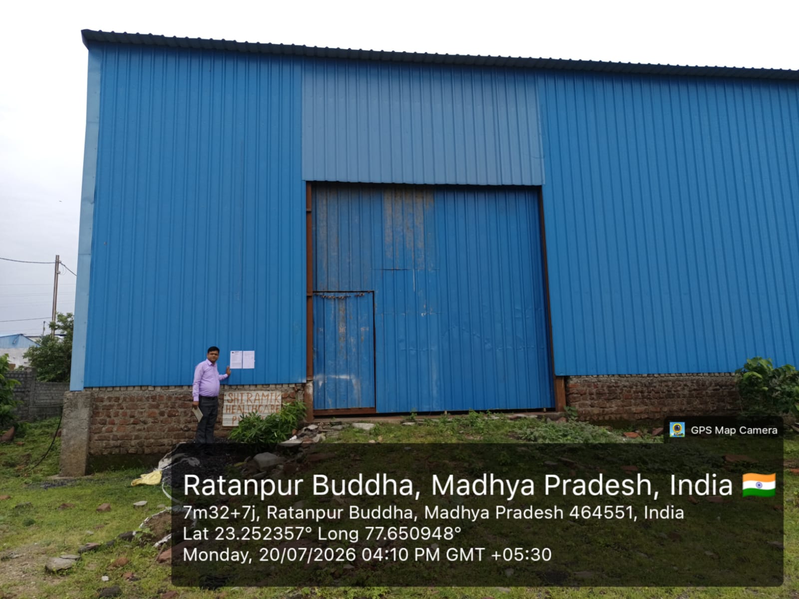 1400 square meter Industrial Plot with Factory Building for sale in Raisen