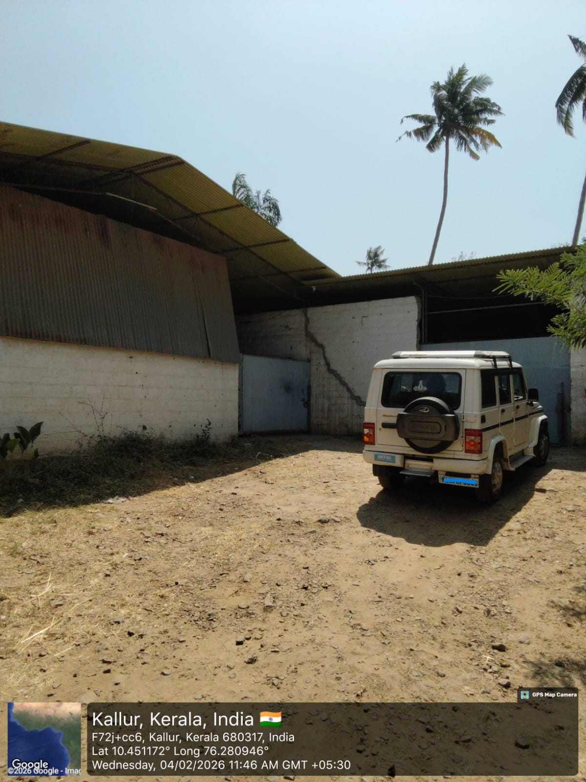 5500 square feet Godowns for sale in Kallur, A bye Lane(Canal Bund Road) Amballur