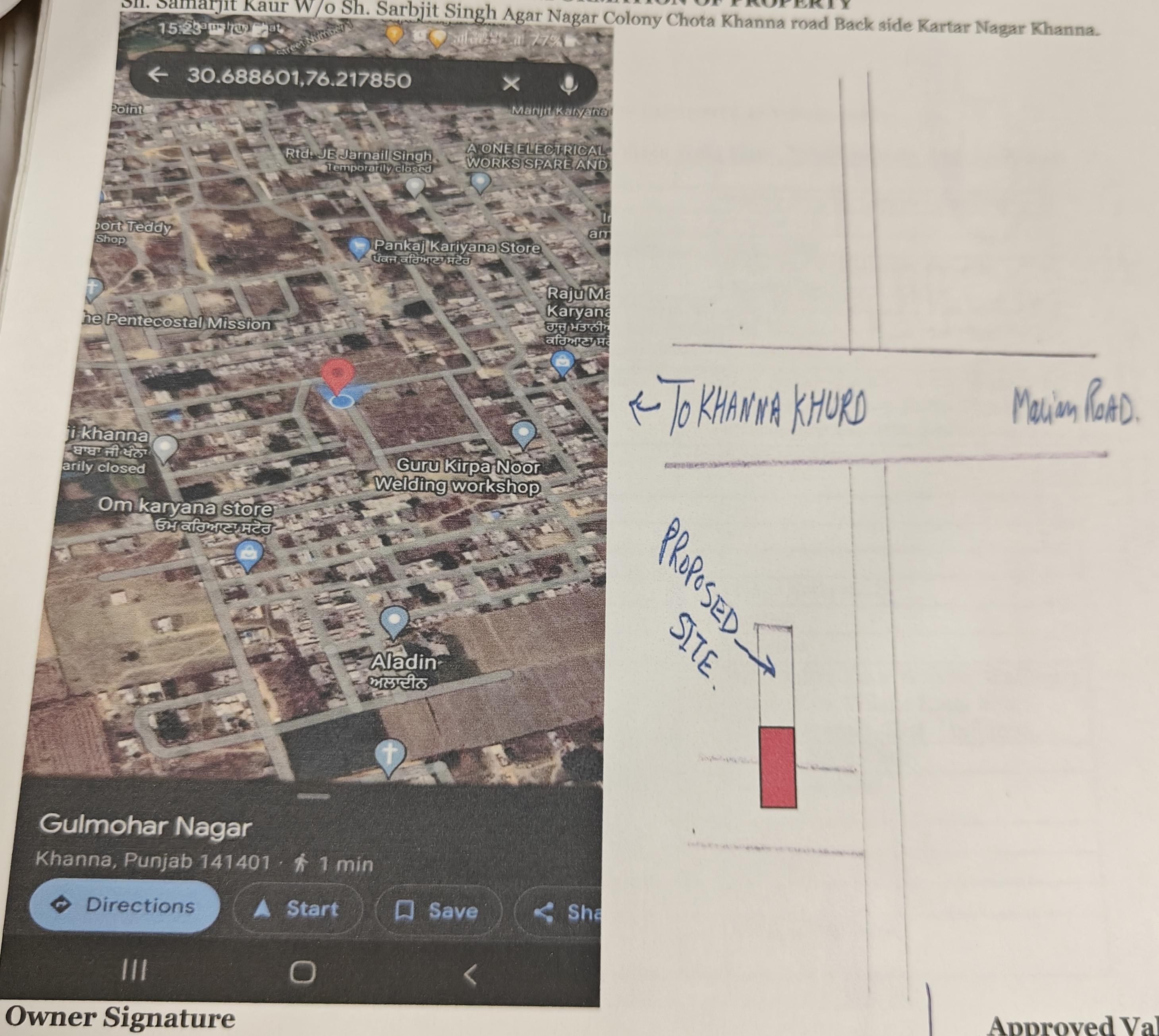182 square yard Plot for sale in Khanna Khurd Samrala — photo 1