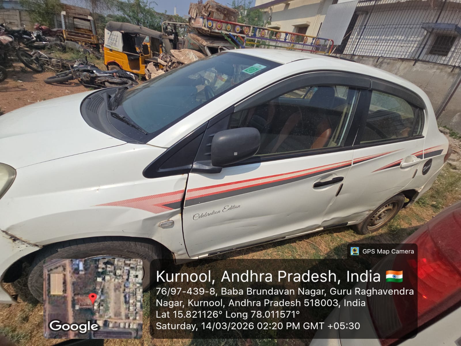 2017 Honda Amaze 1.5 E MT Diesel Compact sedan 280000 km 8 years for sale in RAMAKRISHNA AUTO PARKING YARD Kurnool — photo 2