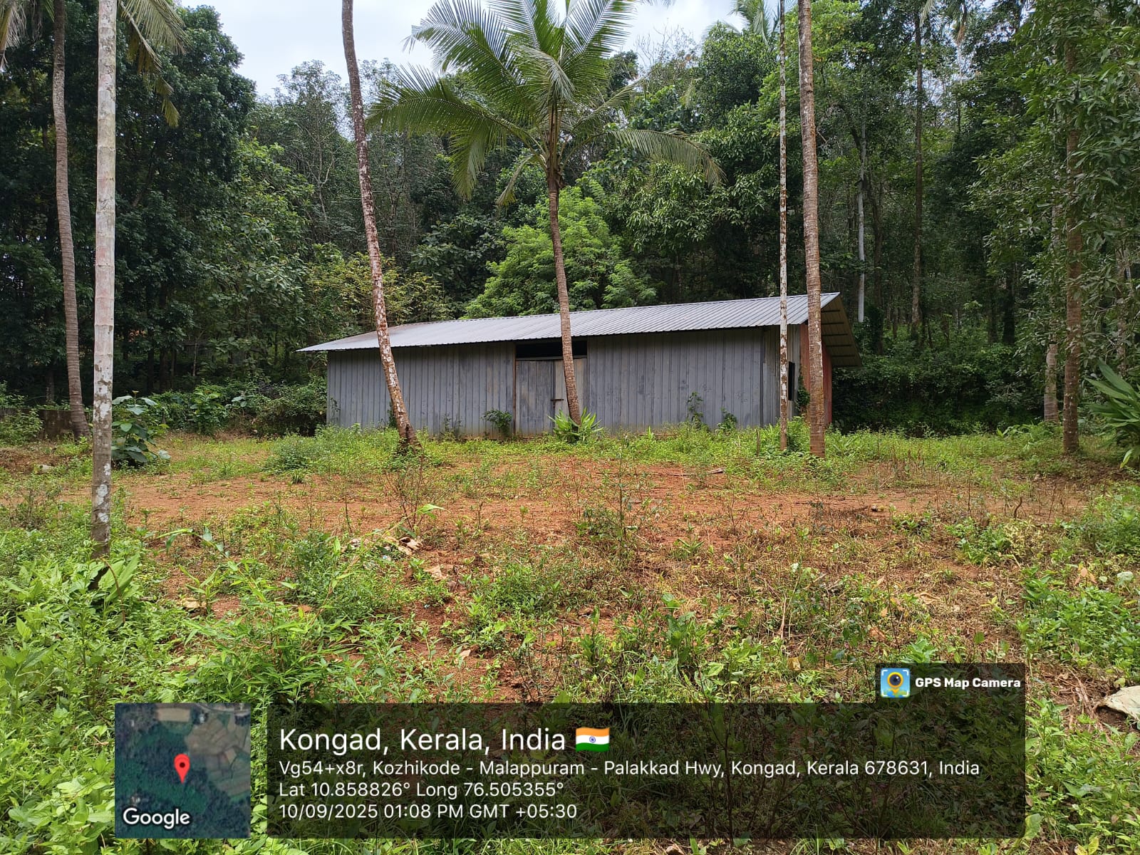 Land with a sheeted godown for sale in Kongad-palakkad road Kongad — photo 1