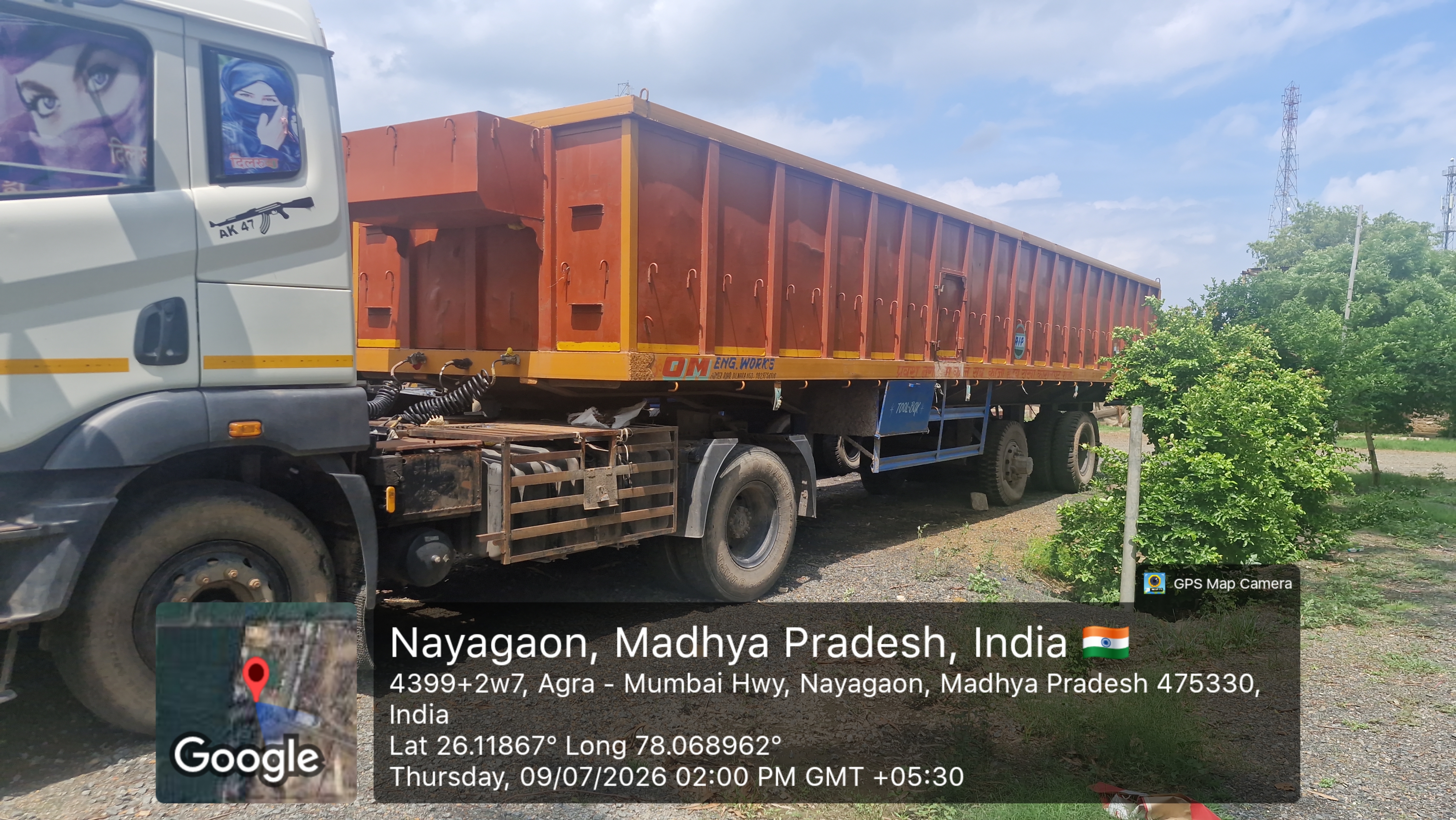 Commercial Vehicle Truck No.MP07ZT4861(Ashok Leyland) (Invoice No. MVI2080240000498) for sale in Dabra (M.P.) Buzurg — photo 3