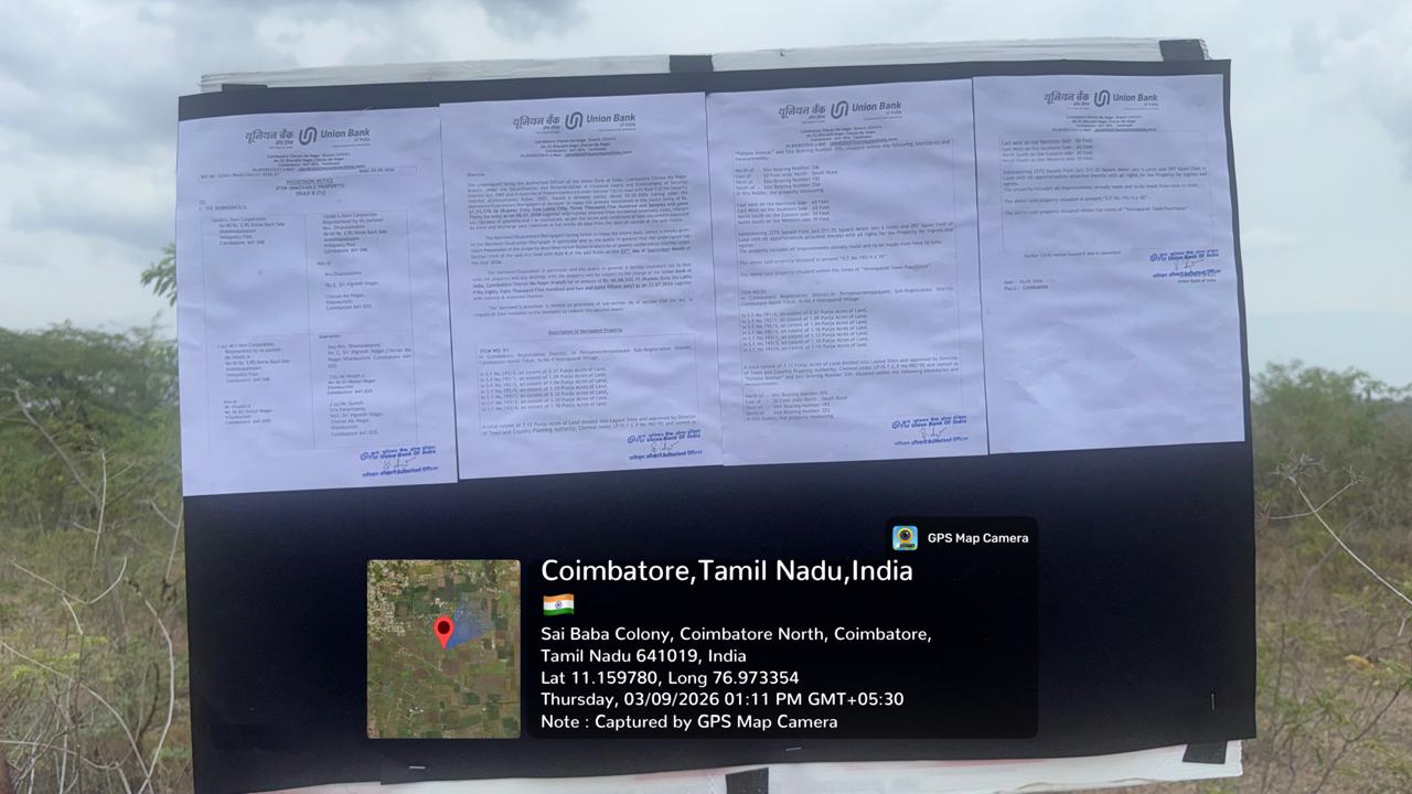 4550 square feet Plot for sale in No.4 Veerapandi Village Coimbatore — photo 3