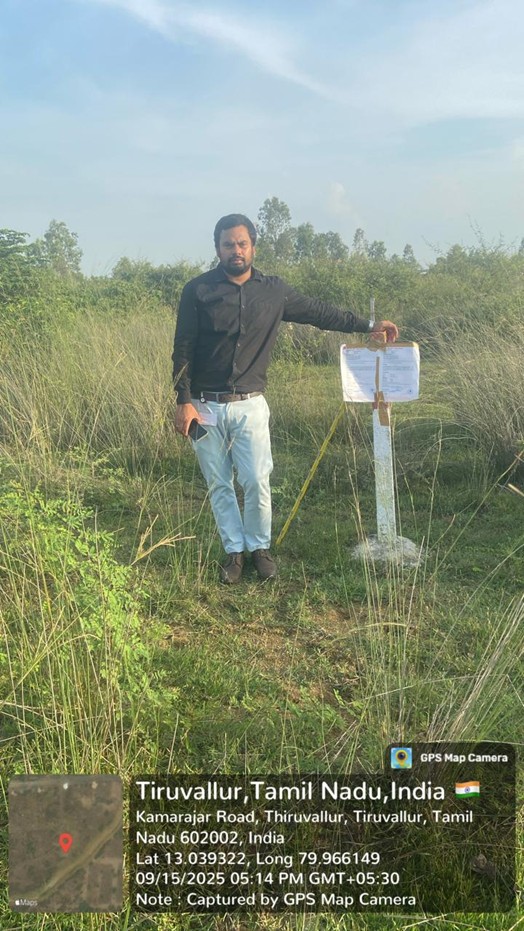 2646 square feet Plot for sale in Plot No 311 SREE GAYATHRI NAGAR layout in Paparmbakkam Village Tiruvallur Taluk Kakkalur — photo 9