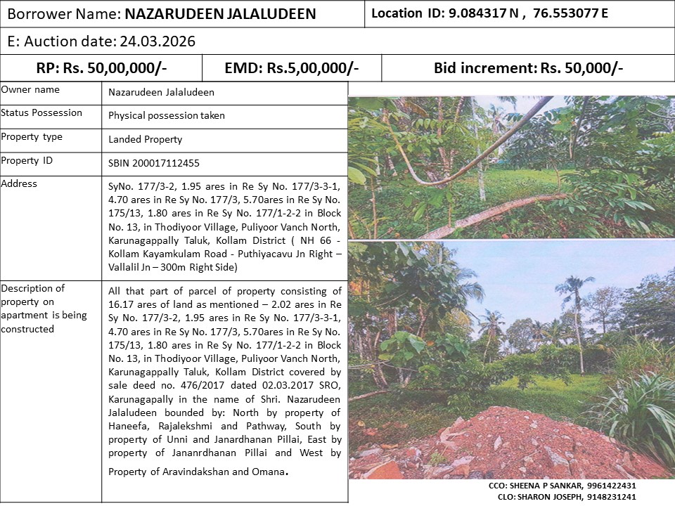 Landed Property for sale in Karunagapally Adinad