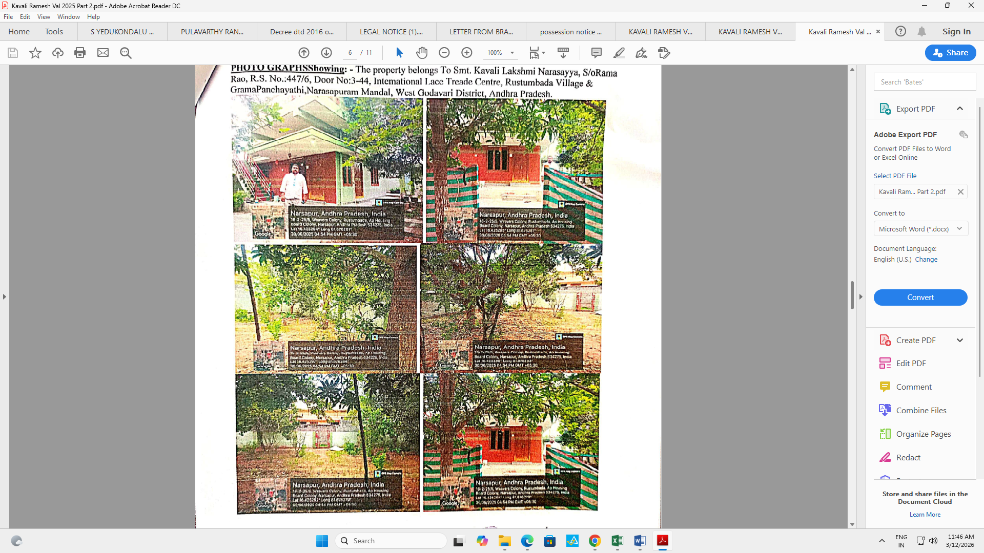 556.6 square yard Individual House for sale in Narasapur — photo 1