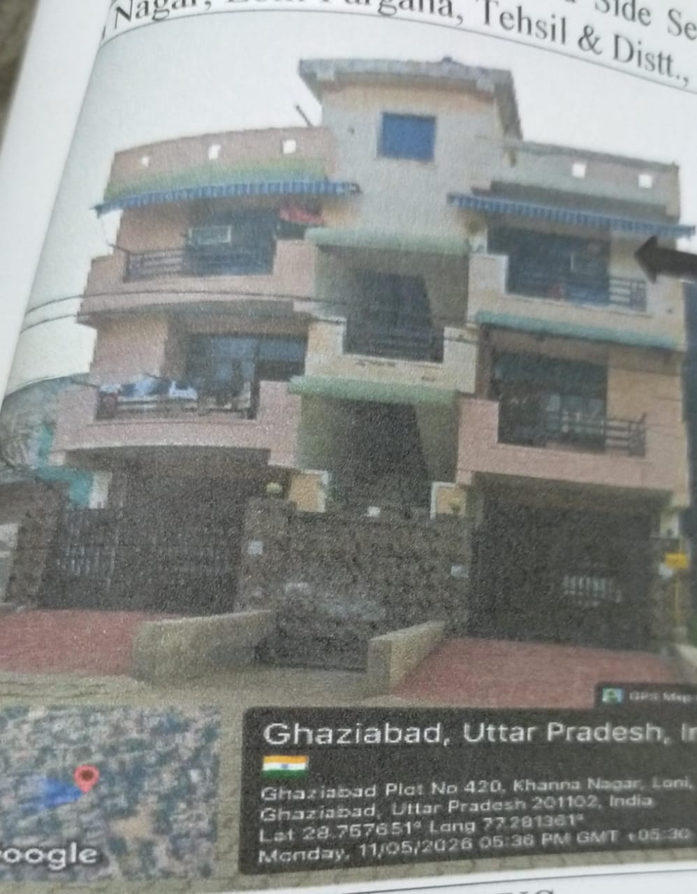 2 BHK Flat for sale in Khanna Nagar,Village/ Pargana- Loni Ghazibad UP-201102 Banthla