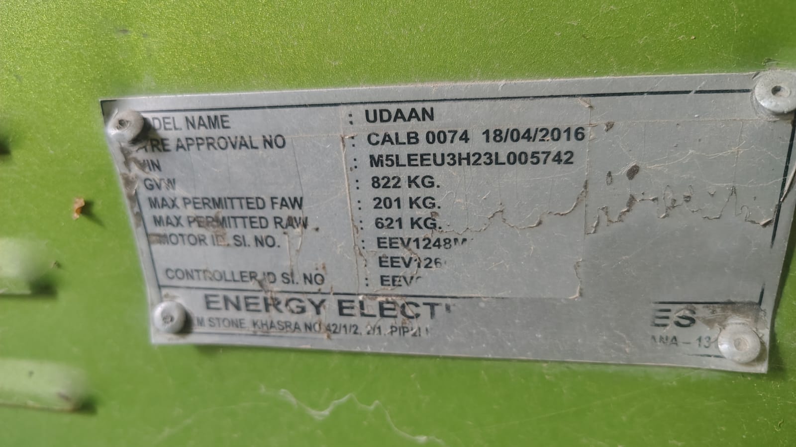 2024 ENERGY ELECTRIC VEHICLES UDAAN 3-Seater / Electric Passenger E-rickshaw 1500 km 2 years for sale in NA Bangur Nagar — photo 6