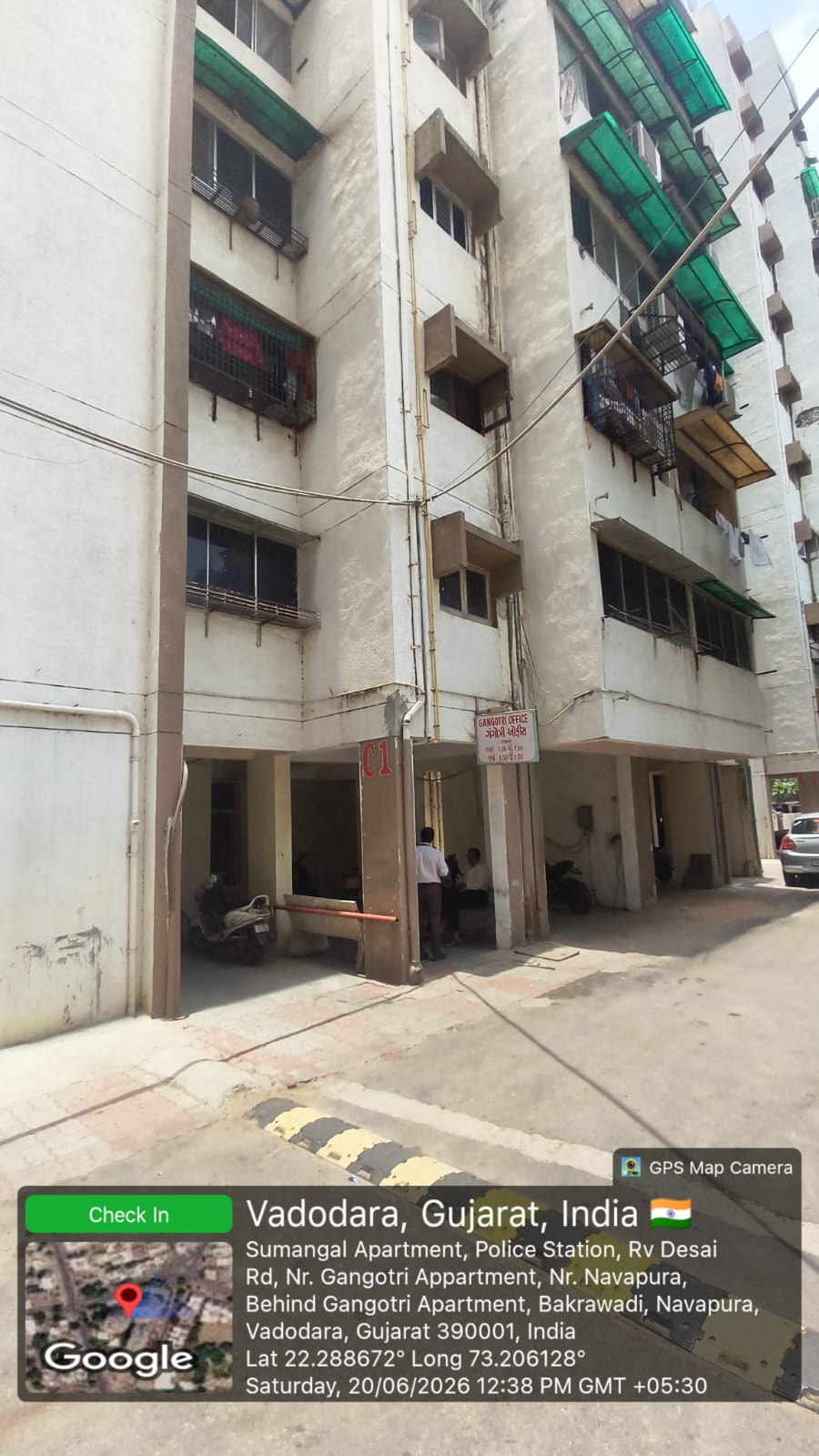 59.48 square meter Flat for sale in Flat No: C-601, Sixth Floor "GANGOTRI APARTMENT" RV Desai Road, Pratap Nagar, Navapura, Vadodara Vadodara — photo 7