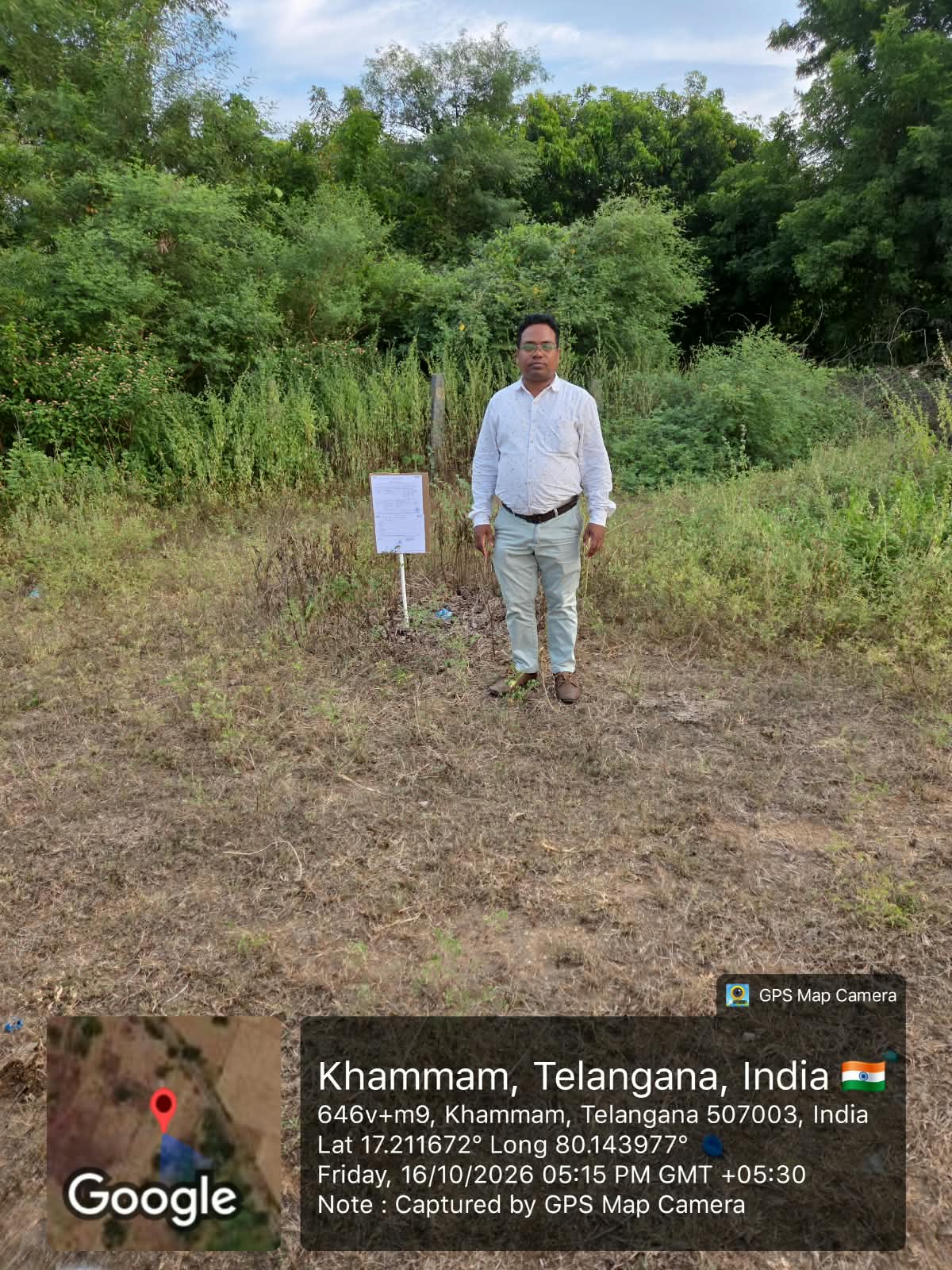 349.75 square yard Plot for sale in Khammam