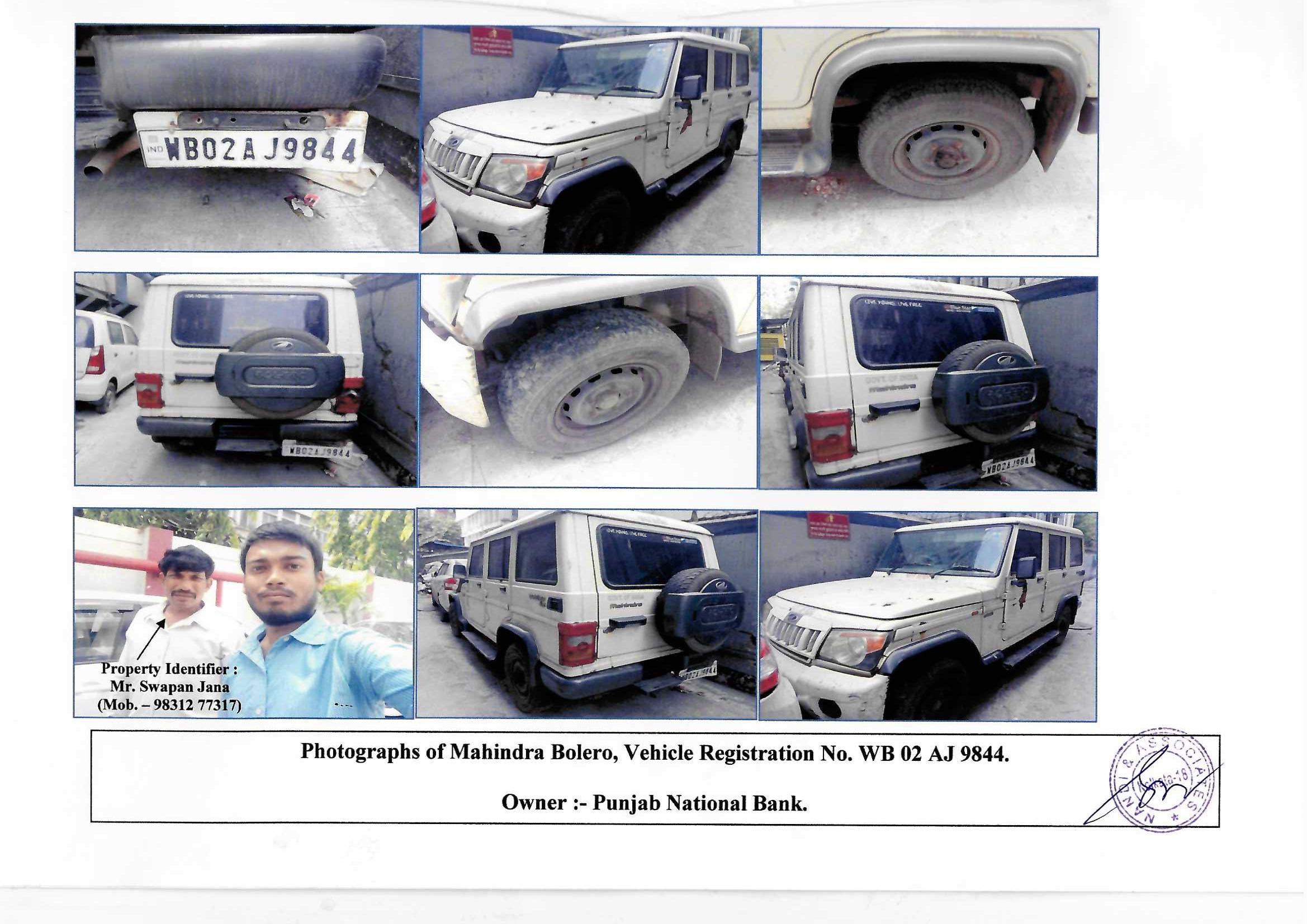 2016 Mahindra Bolero B4 SUV 135809 km 10 years for sale in PUNJAB NATIONAL BANK ZONAL OFFICE KOLKATA Kolkata — photo 1