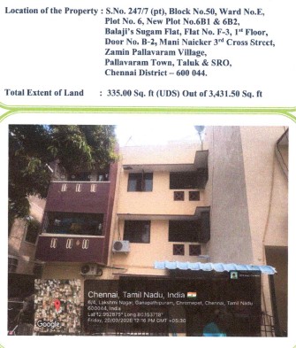 2 BHK Flat for sale in Balaji Sugam Flats, NEAR RADIAL ROAD Chennai — photo 3