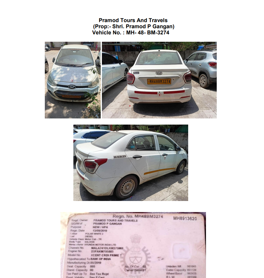 Hyundai Xcent CRDI Prime T Reg. No.: MH48BM3274 Make: 05/2019 for sale in Veravali Ratnagiri — photo 1